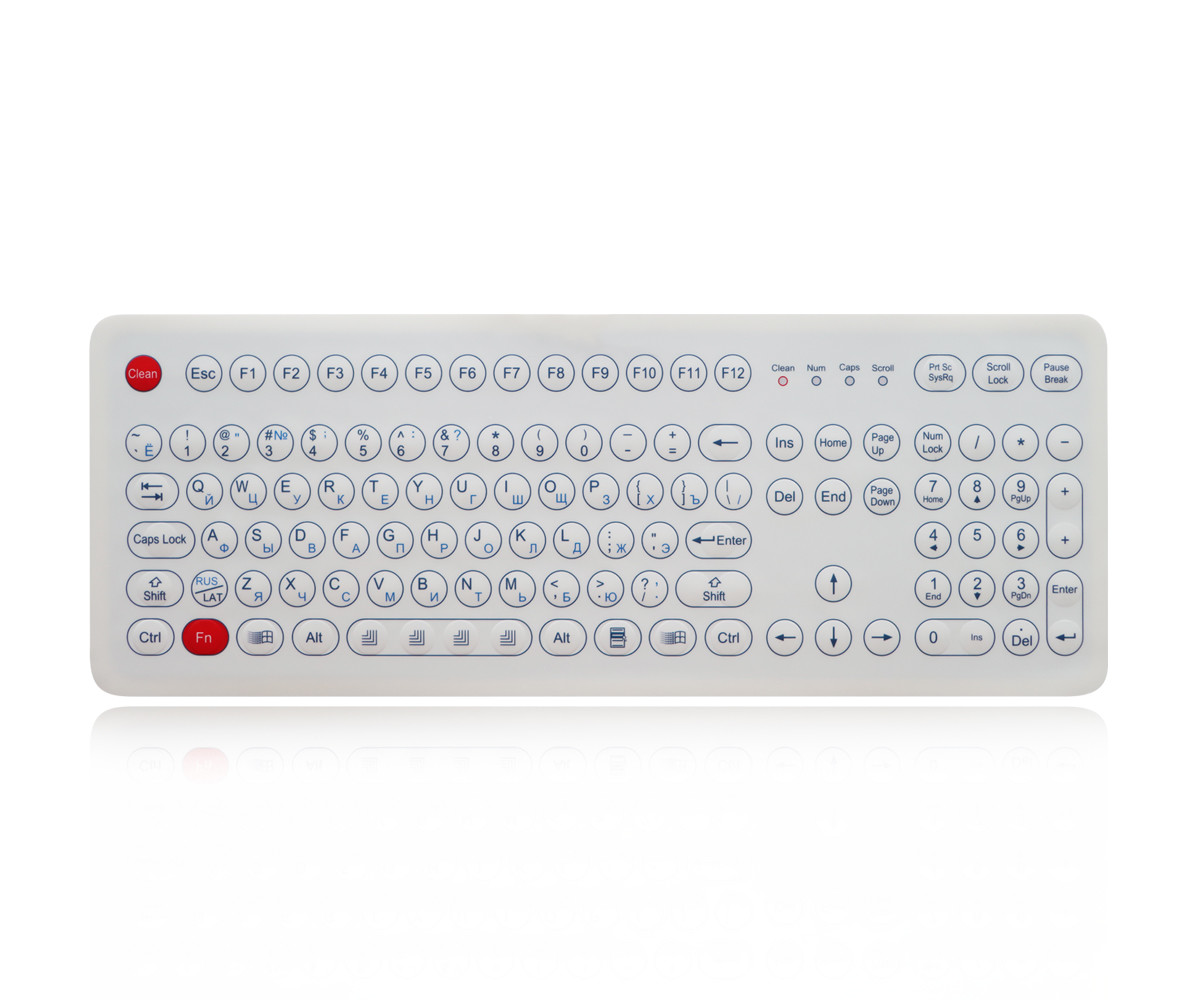  Ip68 Washable Waterproof Membrane Keyboard Russia Layout With Metal Dome Pcb Manufactures