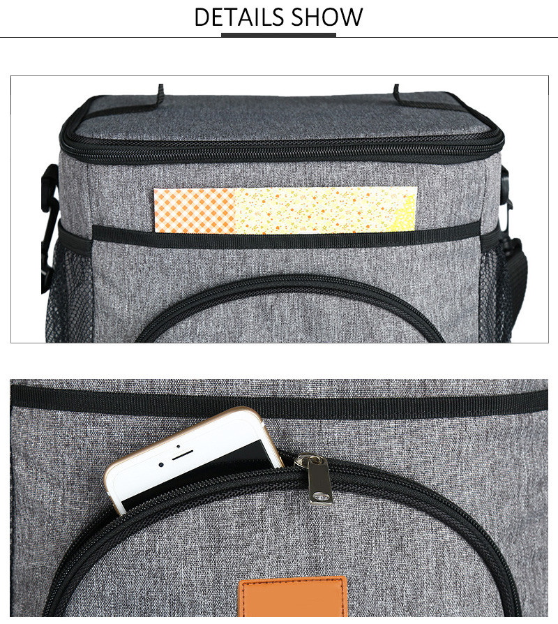 Waterproof Oxford Fabric Lunch Box Insulated Shoulder Cooler Bag