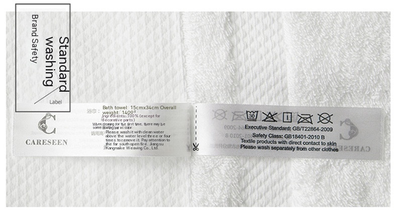 Customized Color Hotel Towels White 100% Cotton Face Hand Bath Towel Set for Home Spa