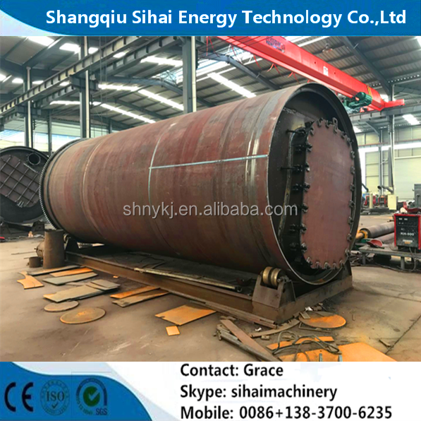 15 Tons Handling Capacity Rubber Oil Recycling Production Line Pyrolysis Machinery