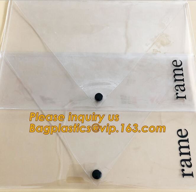 Plastic Bag OEM Custom PVC Loop Handle Image Printed Plastic Shopping Bag,Promotional Clear Waterproof Plastic Cosmetic