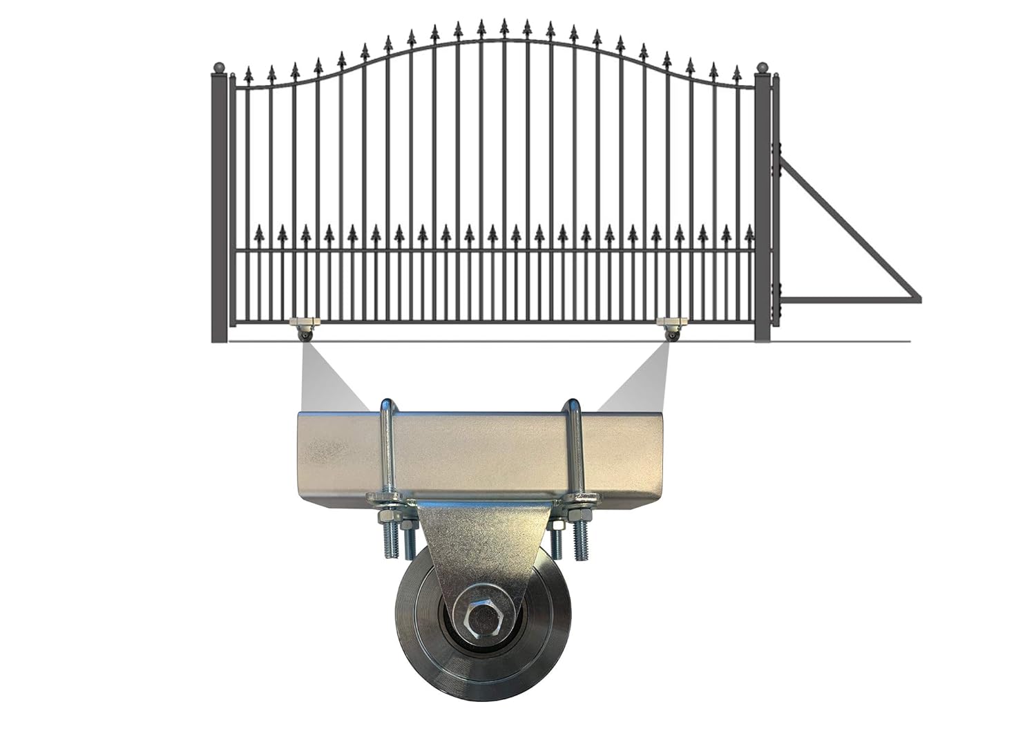 Double Bearing Bolt V-shaped Sliding Roller Track Grooved Wheel