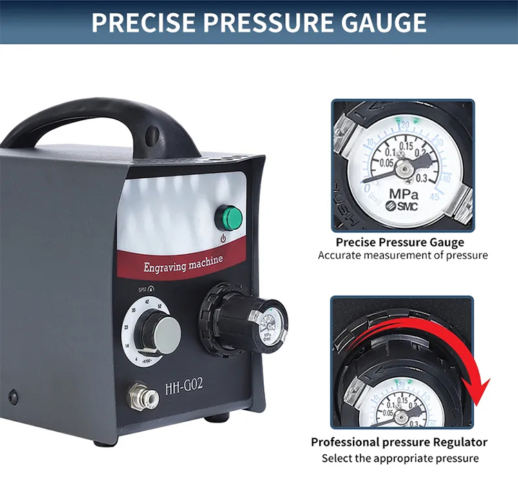 Single Ended Jewelry Engraving Machine HH-G02 Pneumatic Engraving Tools