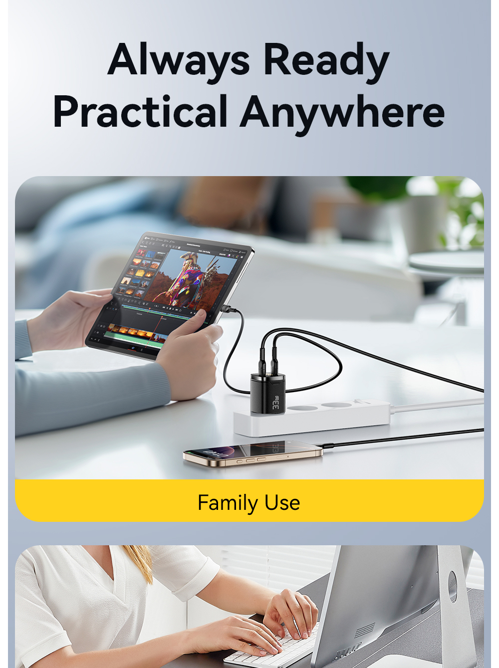 ESSAGER ES-CD45 33W GaN Charger Dual USB C PD Charger