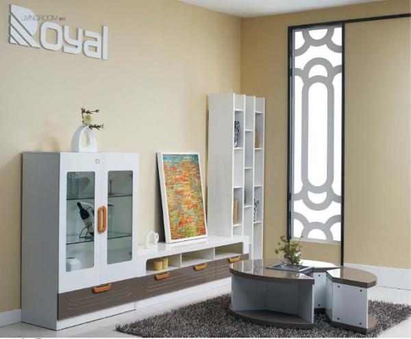 Full Living Room Furniture Sets Modern Simple Style TV Cabinet High Gloss