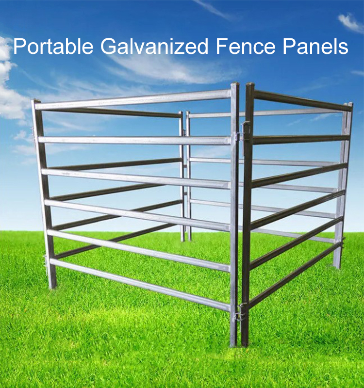 Portable Heavy Duty Galvanized Cattle Yard Horse Fence Panel livestock panels