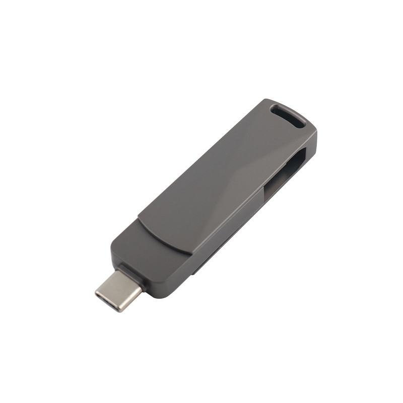 Gun Black Metal Type C USB Flash Drives with Fast Speed 3.0 and 3.0 Twist Shapes