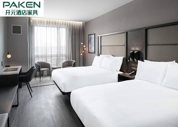 All Black Hotel Bedroom Furniture Sets Deep Hue Gray Tinted Ash Tree Veneer