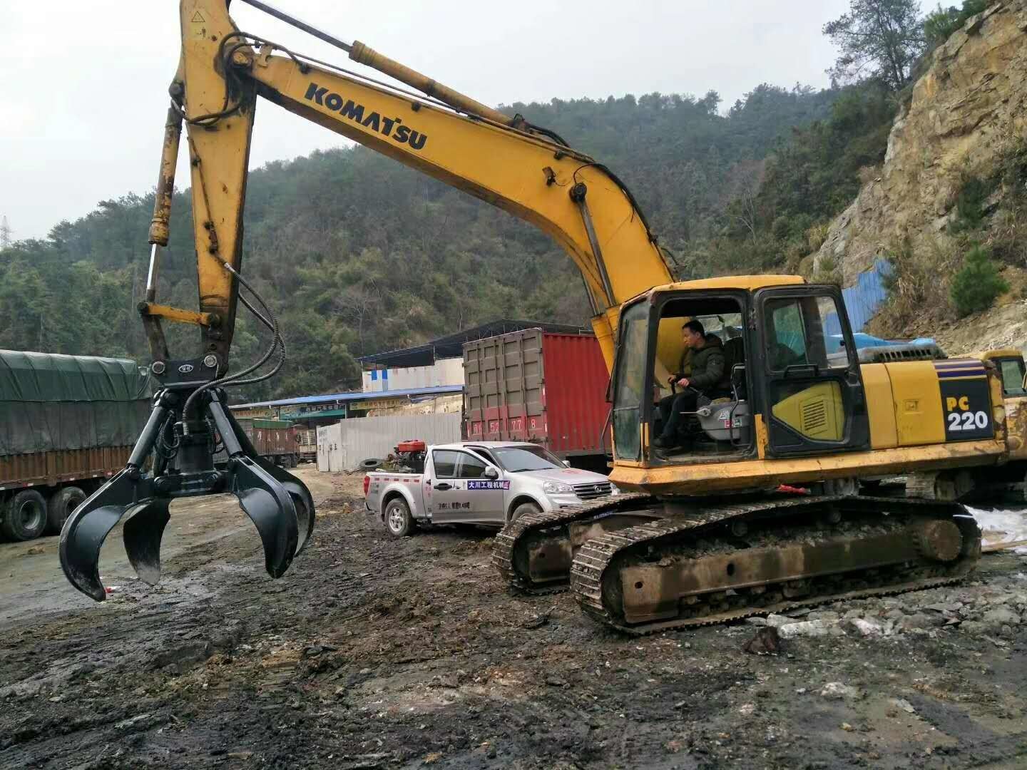 High Strength 360 Degree Excavator Rotating Grapple high resistance