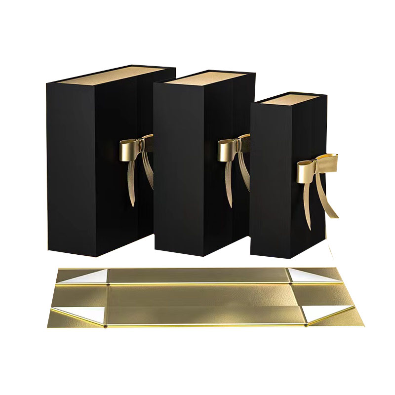 Luxury Magnetic Packaging Box Book Shaped Paper Clamshell Gift Box Custom Print