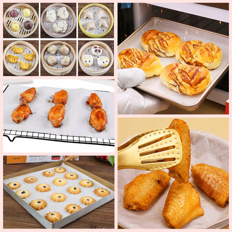 40gsm Silicone Coating Baking Paper Double Sided For Air Fryer Liners