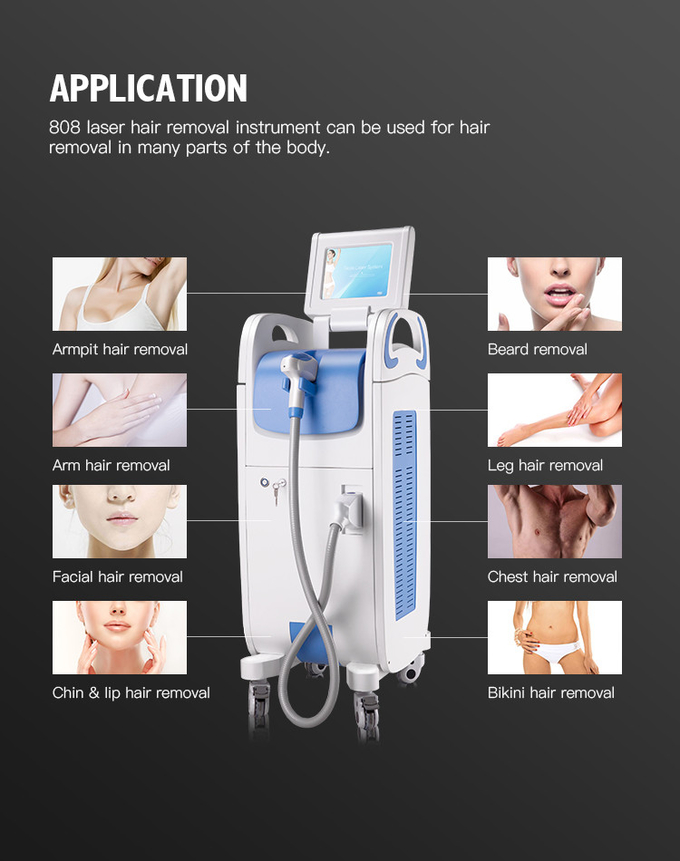 Foldable Alexandrite Laser Hair Removal Machine Permanent 808 Diode Laser Machine