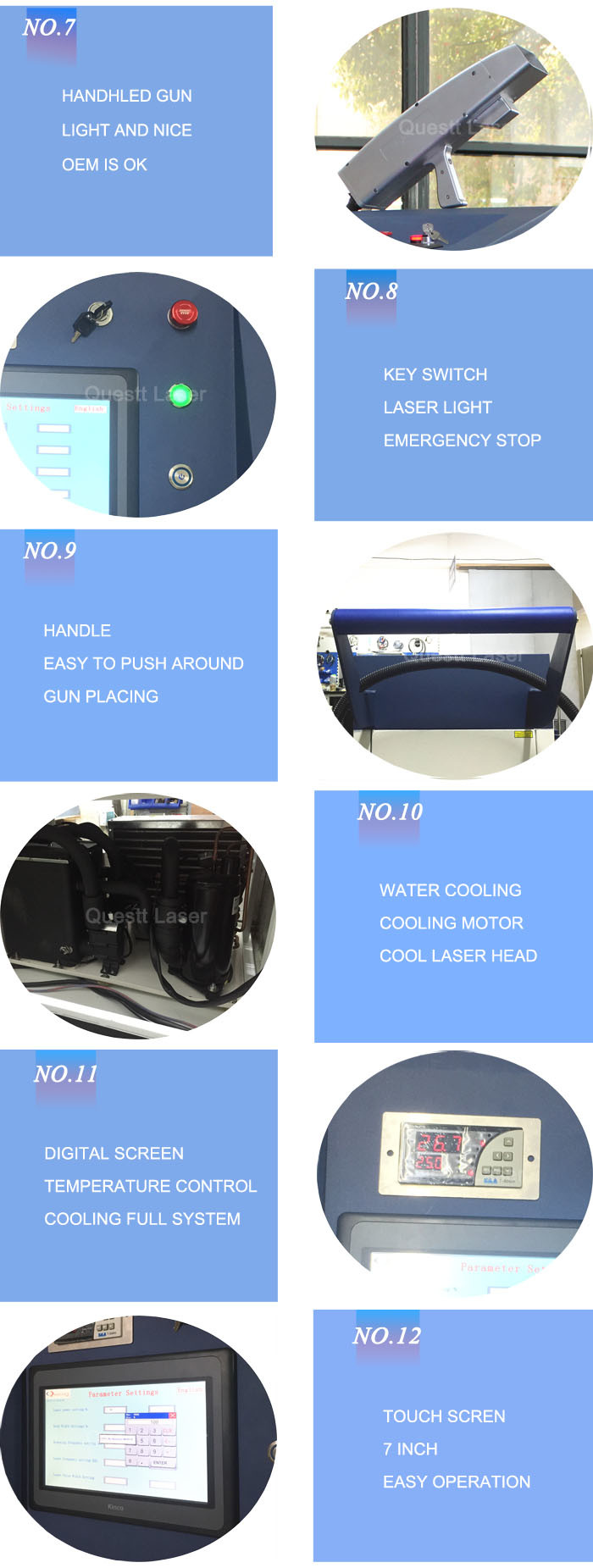 1000W Laser Cleaning Machine For Mine Ship Railway Water Cooled Rust Remover Lazer