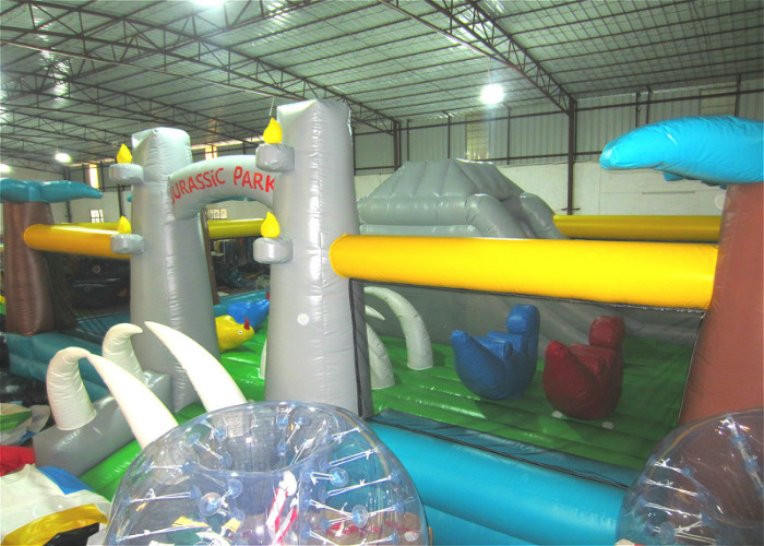 Attractive Dinosaur World Big Jumpy House , Outdoor Jurassic Park Kids Bounce House