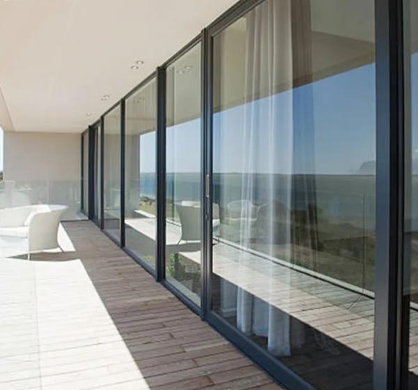 Hurricane Proof Slim Glass Window Soundproof Aluminium Alloy Profiles Glass