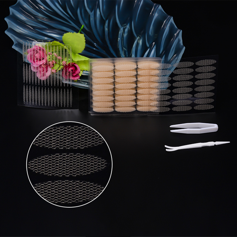 Lace more invible double eyelid sticker   factory price mesh eyelid tape
