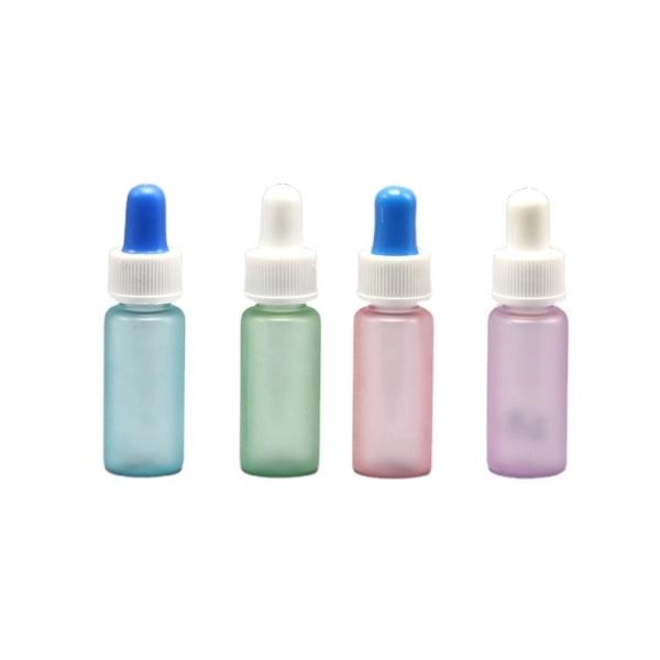 15ml Round Shape Customization PET Dropper Bottles for Liquid Dispenser Sample