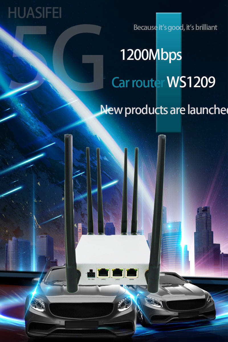 1200Mbps 5G Industrial Router Support GPS Function Comply With 802.11b