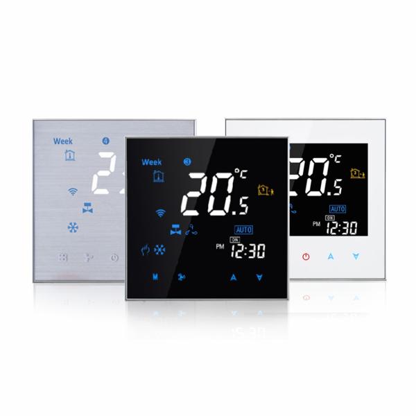 Quality Digital fan coil thermostat LCD touch screen wireless WiFi smart thermostat for HVAC for sale