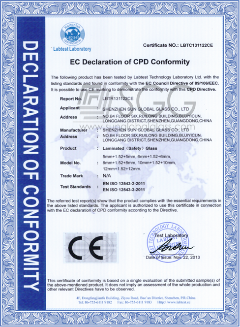 high quality clear annealed laminated glass