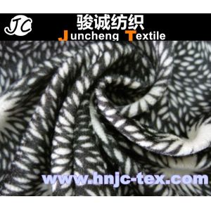 polyester transfer printed super soft velboa fabric/ fabric flower printed