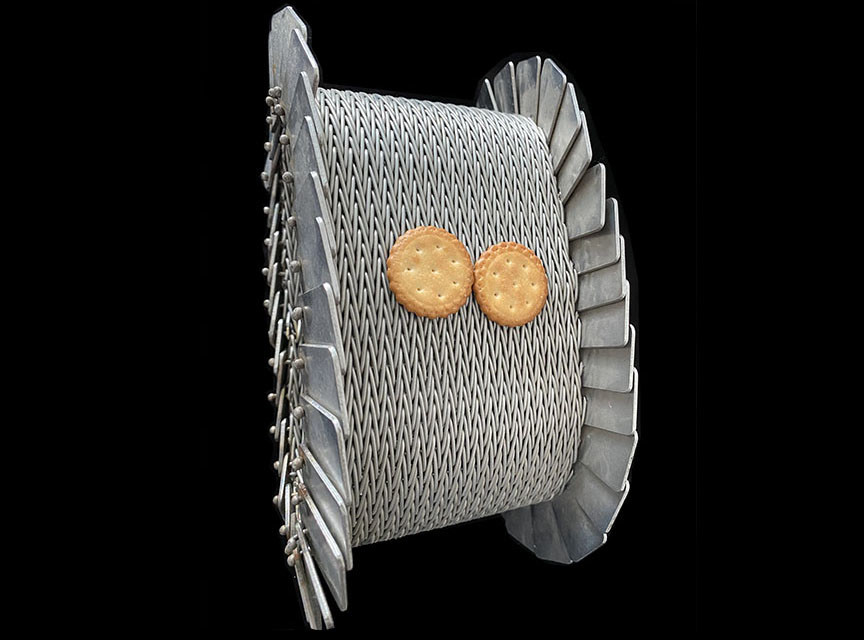 Flat Rolled Biscuit Baking Heat Resistant Metal Compound Balanced Oven Herringbone Wire Freezer Mesh Conveyor Belt