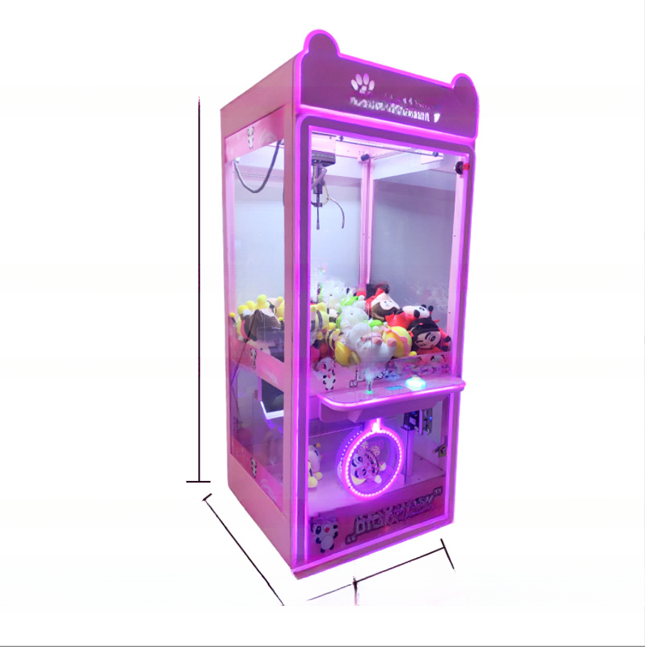 Dreamland good price for the pink color coin operated claw toys game machine for indoor game mall