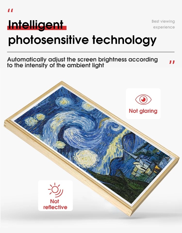 2K FHD Display Digital Painting Photo Frame For Home Wall Mount