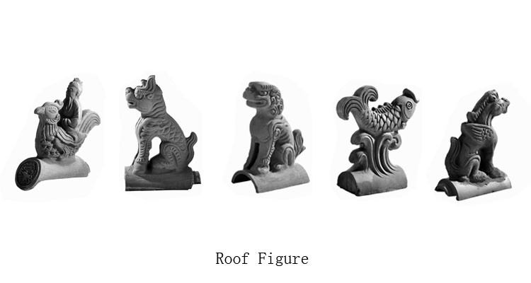 Unglazed Gazebo Chinese Clay Roof Tiles Matt Gazebo Bent Handmade Craft
