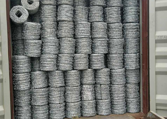 Double Twisted Galvanized Barbed Wire Hot Dipped 1.5mm 200m Roll