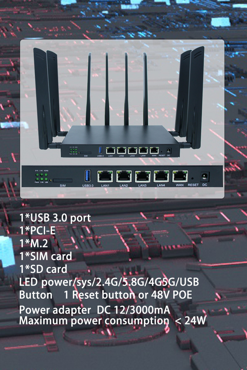 48V POE 5G Industrial Router 1200Mbps 5g Wireless Modem Router