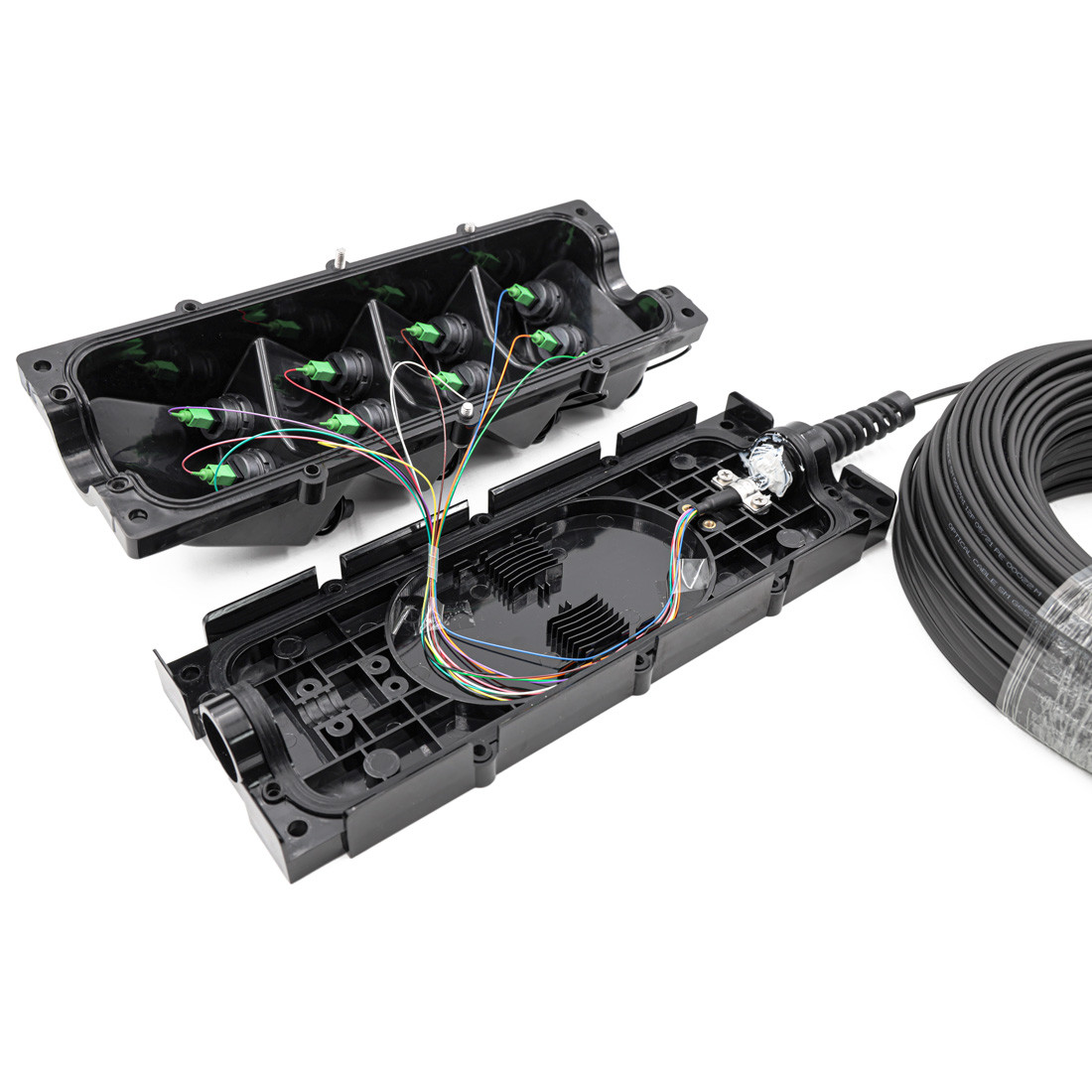 Outdoor IP67 FTTA FTTX Fiber Optic Splice Closure box 16 Core