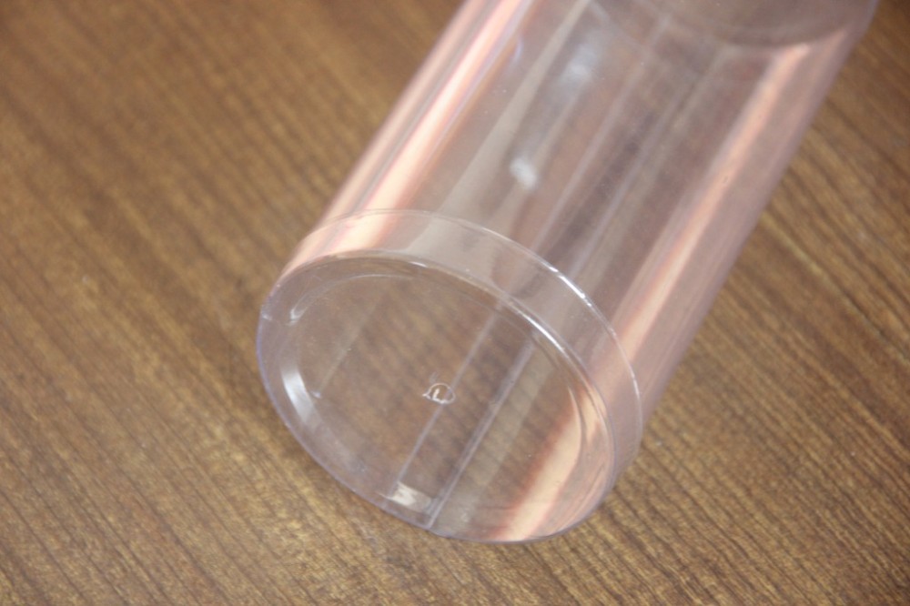 flower & money large box packaging round cylinder gift box small cylinder clear threaded plastic tube container with lid