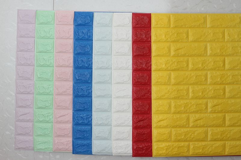 Self Adhesive White Brick Peel and Stick Mosaic Kitchen Backsplash Sticker Roll Size 0.60 M width *100M length