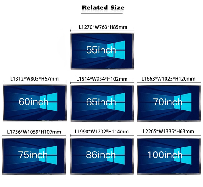 86 Touch Screen Interactive Conference Room Monitor ISO9001 Approval