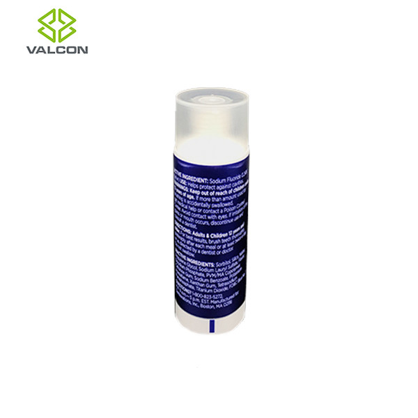 Transparent Cap Toothpaste Packaging Tube Diameter 30 MM Glossy Varnish
