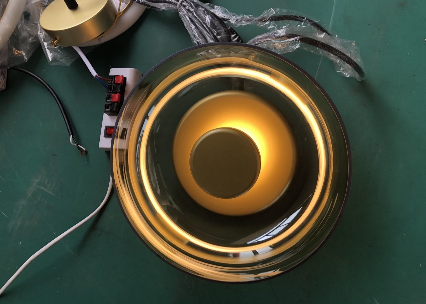 Modern Wall Indoor Led Bedside Hotel Gold Small Glass Wall Lamp