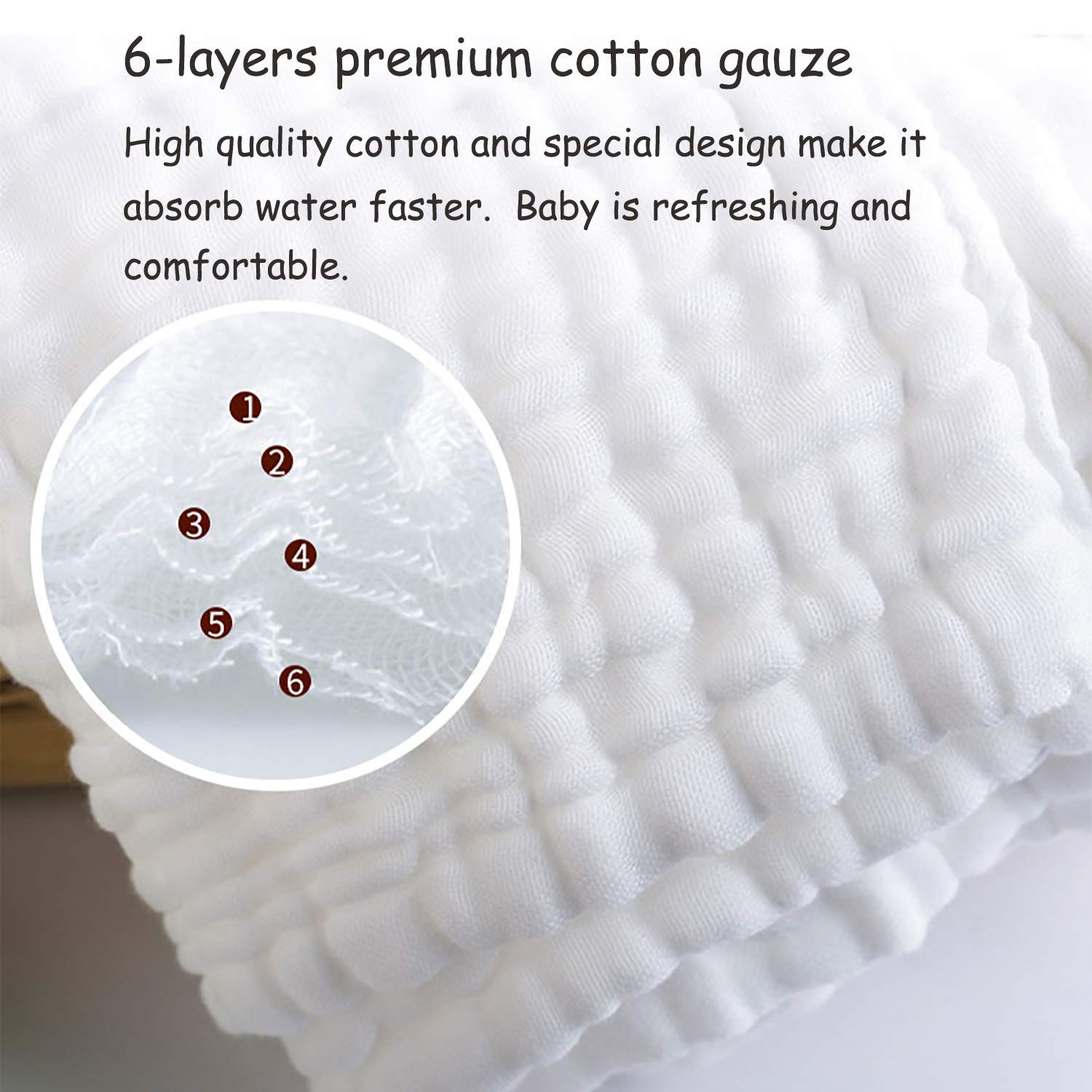 Baby Registry Must-Haves Square Baby Washcloths Set Soft and Gentle 12 x 12 inches