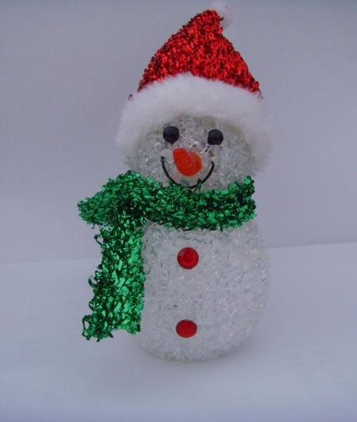 Indoor Colorful Hat Snowman Christmas Lights LED White Body Eco Friendly, Non