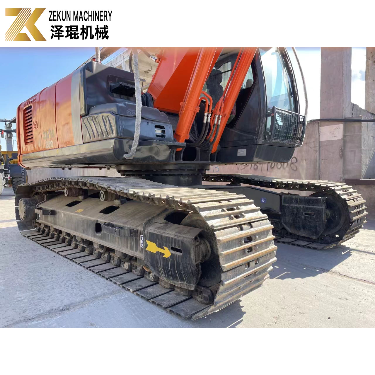 0.8m3 Bucket Used Hitachi EX 200 Excavator Second Hand 20 Ton