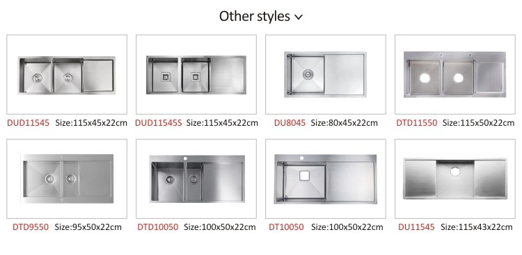 40inch Top Mount Apron Sink Stainless Steel Double Bowl With Drainboard