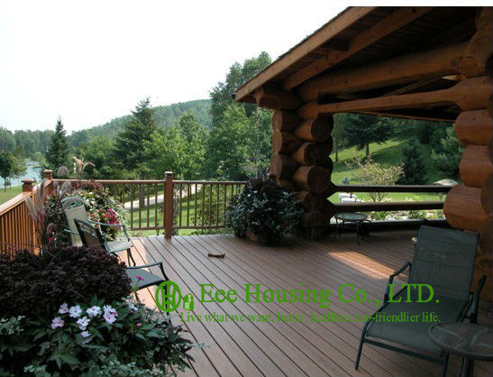 100% Recycled Outdoor WPC decking With Wood Color, Easy Installation and Environmental Friendly
