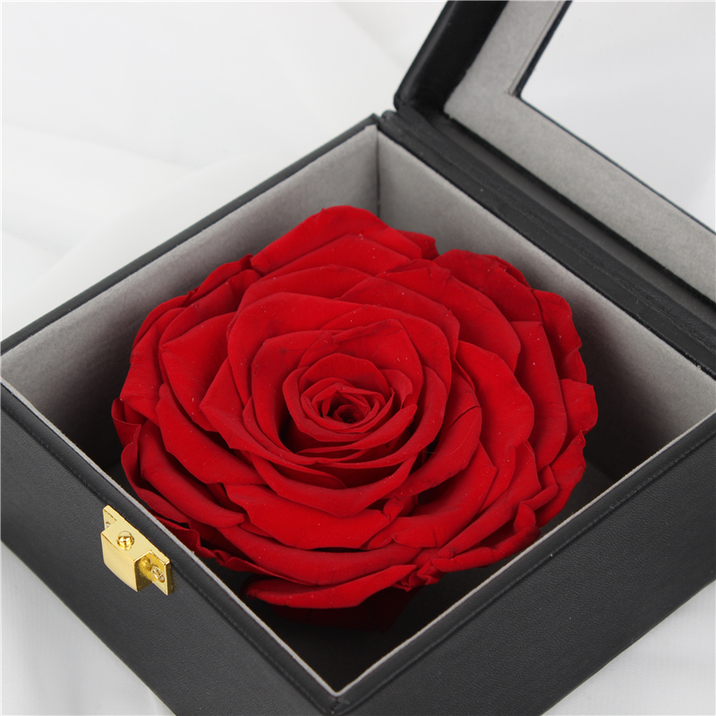7-8CM Red Preserved Rose Gift Box For Celebration / Gift / Occasion