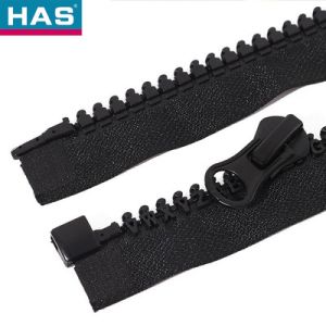 Open End Resin Zipper With Yellow Specialized Letters For Clothing