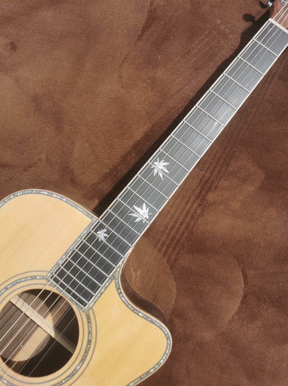 Custom 40 Inch GA Body All Solid Spruce Wood Acoustic Guitar