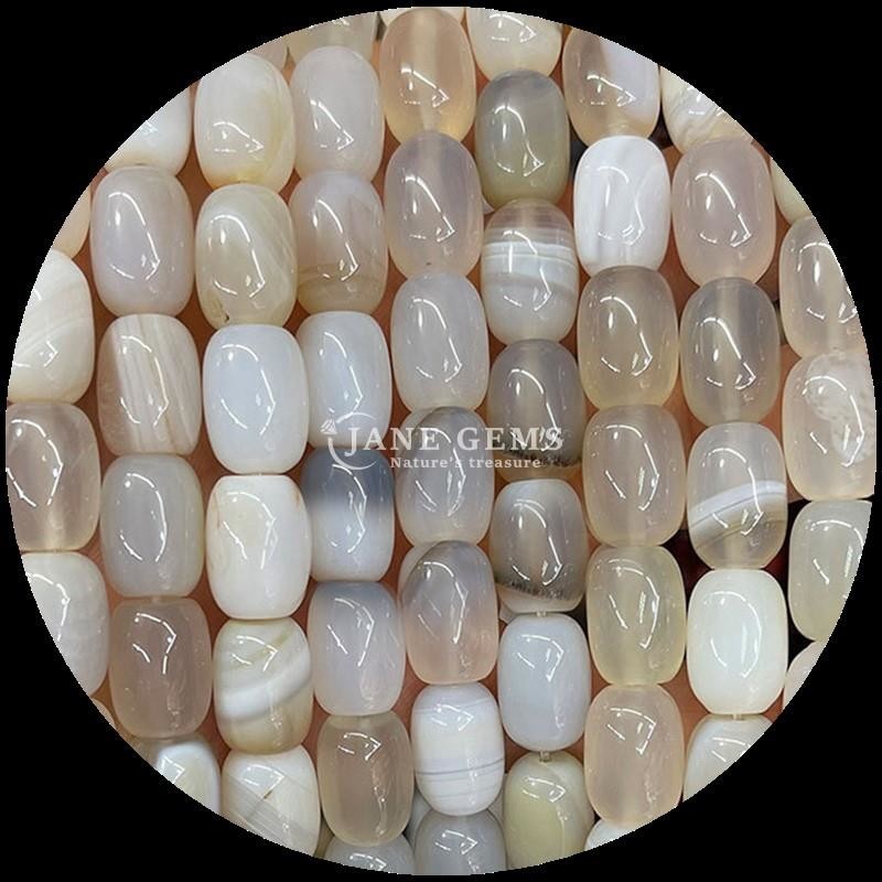 Gems Bead Howlite Opalite Natural Crystal Gemstone Barrel Shape Loose Bead Strands for Jewelry Making