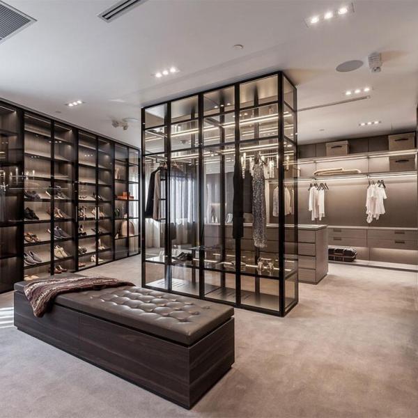 European Design Professional Modern Furniture Convertible Walk In Wooden Closet