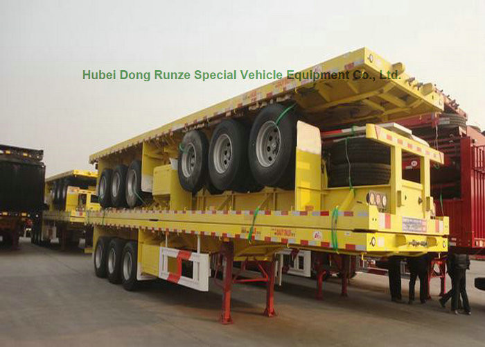 40ft Tri-axle Flatbed Container Carrier Truck Semi Trailer 45 Ton 60 Ton