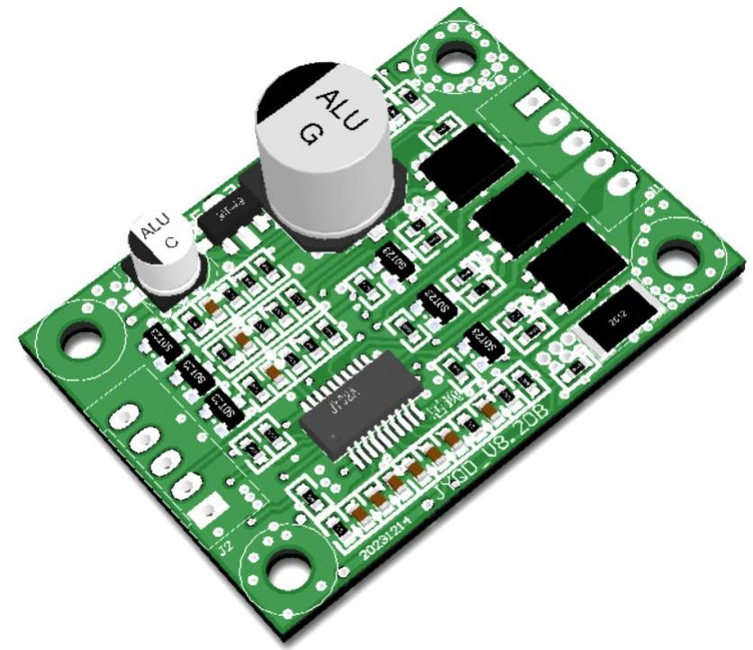 5V~28V DC Wide Voltage Range Brushless Motor Controller 5A Driver Board For No Hall BLDC Motor