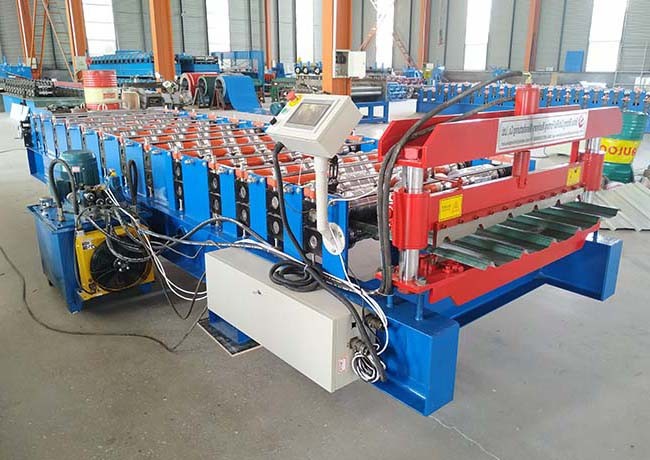 Trapezoid Roof Iron Sheet Making Machine Coil Inside Diameter 450-550mm Forming Steps 13